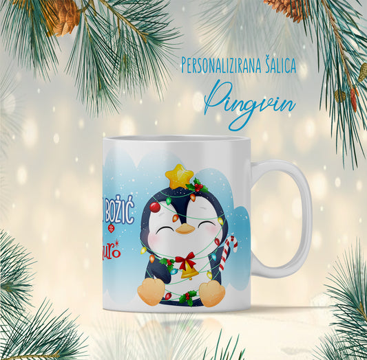 Set Božićna čizmica Pingvin plus šalica Pingvin