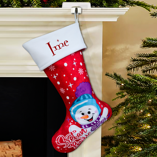 Personaliziran božični škorenj "Snežak"